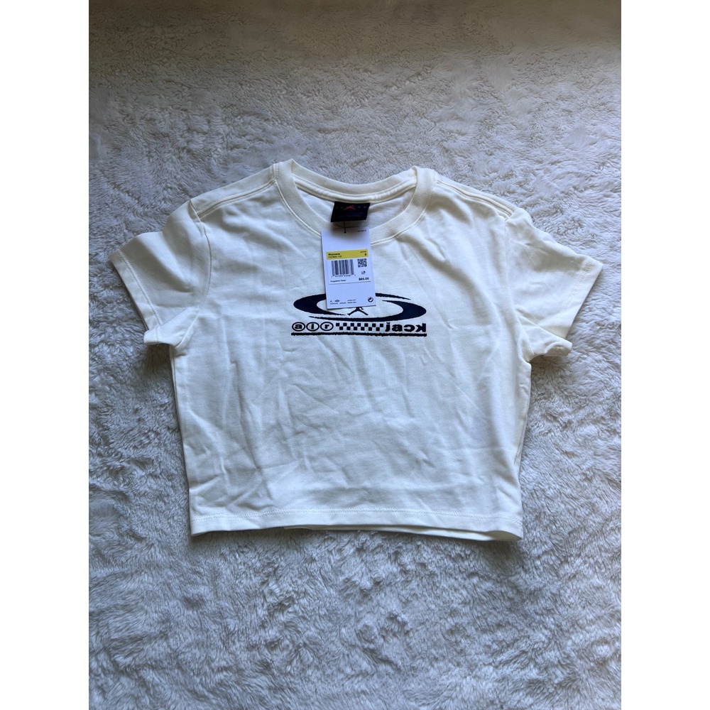 Jordan x Travis Scott Cactus Jack Womens Crop Top Sail White FQ7805-133 Small